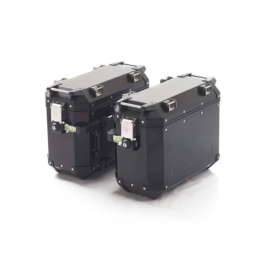 Genuine Triumph Aluminium Panniers in Black A9500601 Tiger800/Explorer