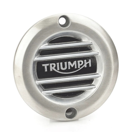 Triumph Brushed Clutch Badge Ribbed - A9610252