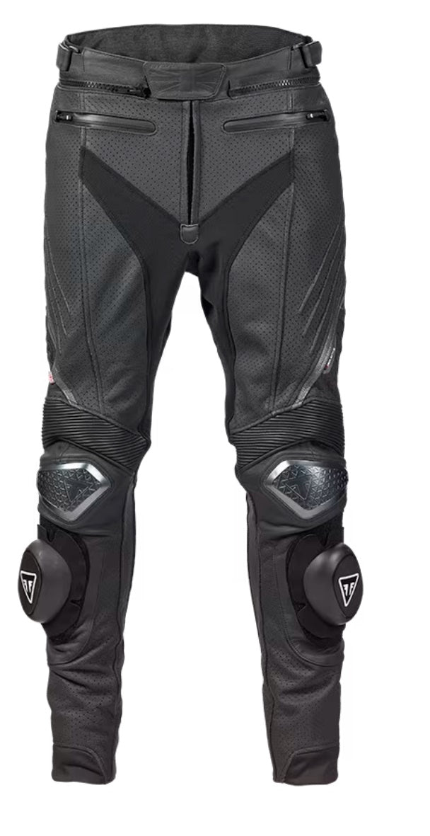 Triple Perforated Leather Unisex Riding Pants - MLJS2204