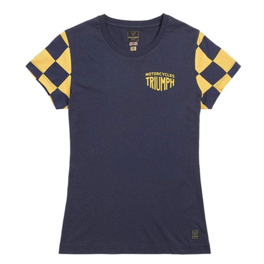 Triumph Marie Ladies Tee in Navy & Yellow