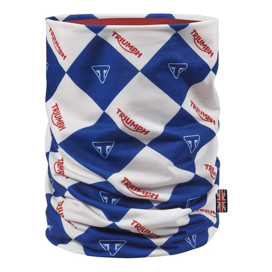 Triumph Harlequinn Neck Tube - Blue/White MTUS25401