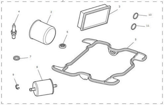 Triumph D SERIES ENGINE SERVICE KIT 3
