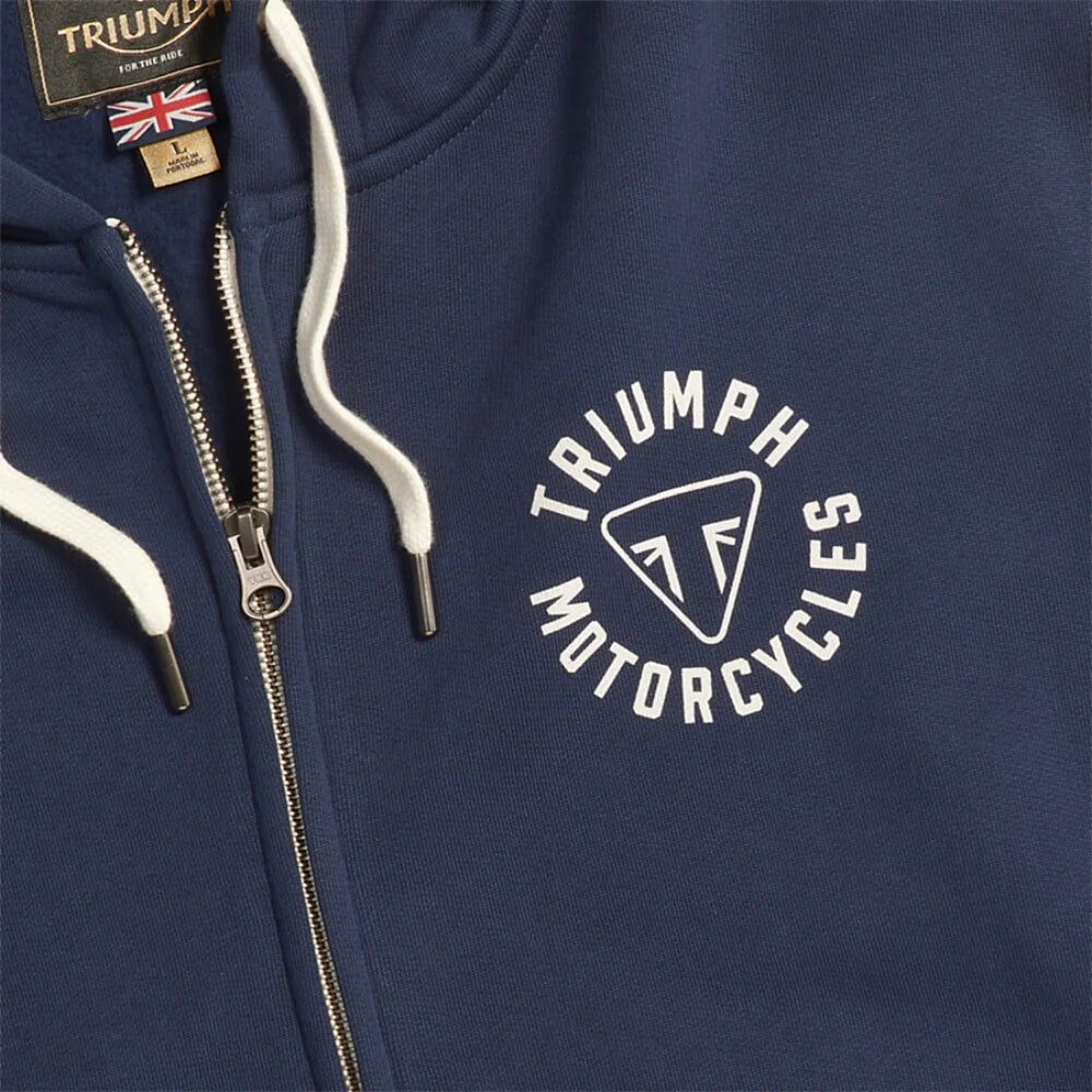 TRIUMPH FULL ZIP DIGBY HOODY NAVY MSWS24119