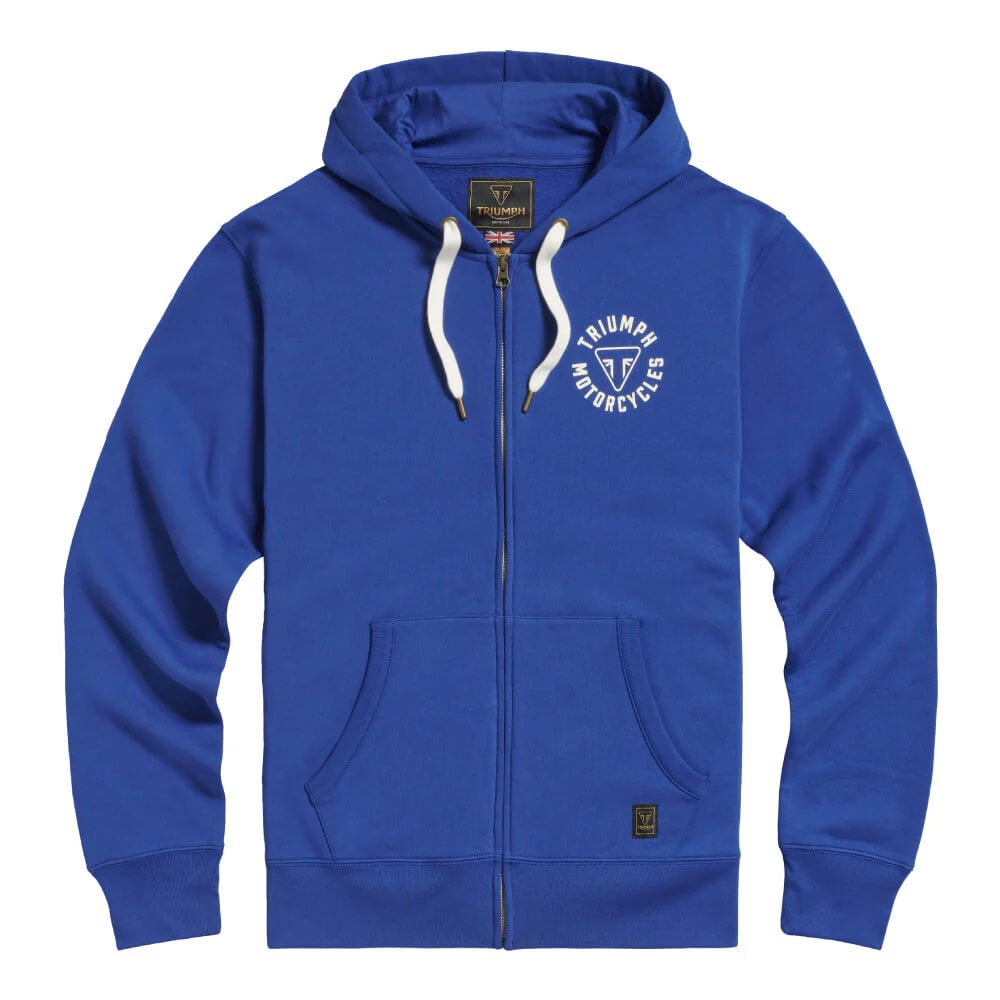 TRIUMPH FULL ZIP DIGBY HOODY BLUE/BONE MSWS25138