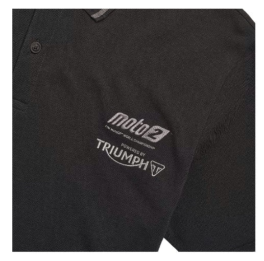 TRIUMPH MOTO2 2022 BLACK POLO MPOS22900