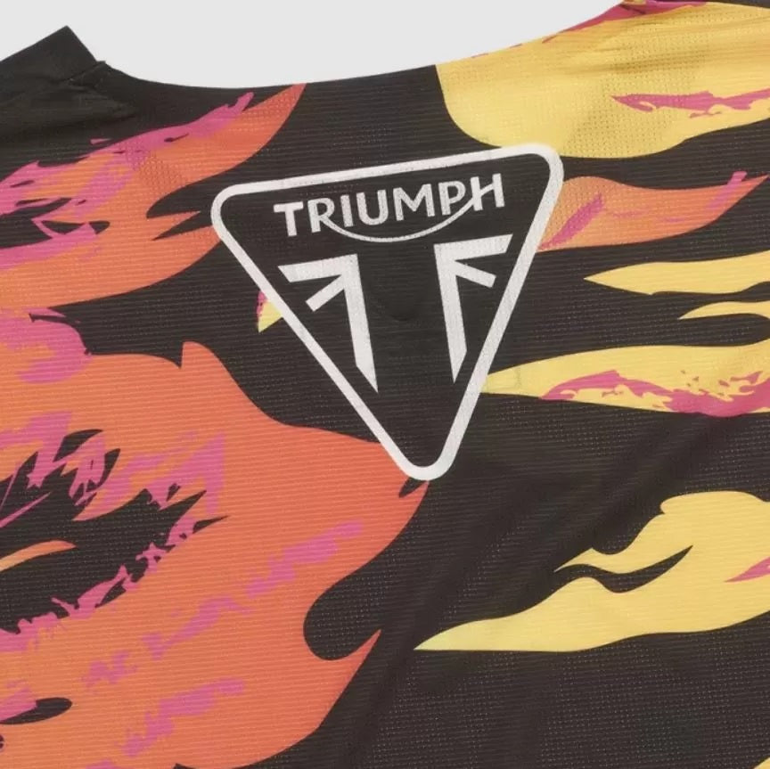 Triumph Tiger Stripe Jersey In Pink, Orange And Black MTLS24103