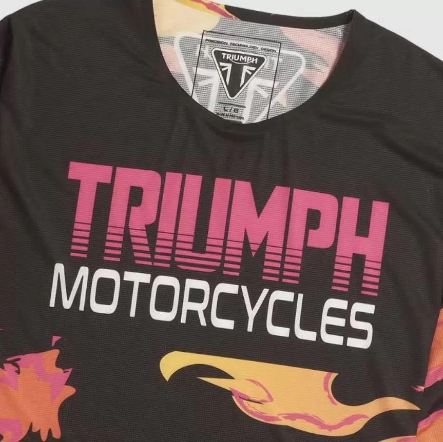 Triumph Tiger Stripe Jersey In Pink, Orange And Black MTLS24103