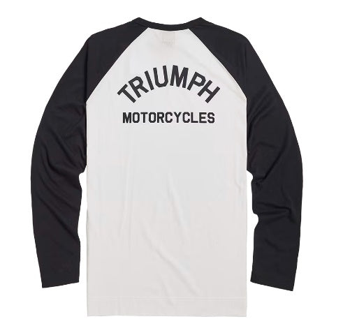 Triumph Blackwell White & Black Long Sleeve Tee - MTLS2336
