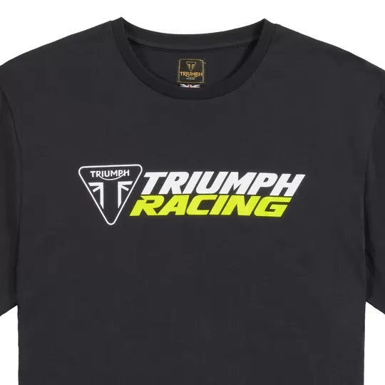 Triumph Racing Logo T-Shirt Black Yellow MTSS25117