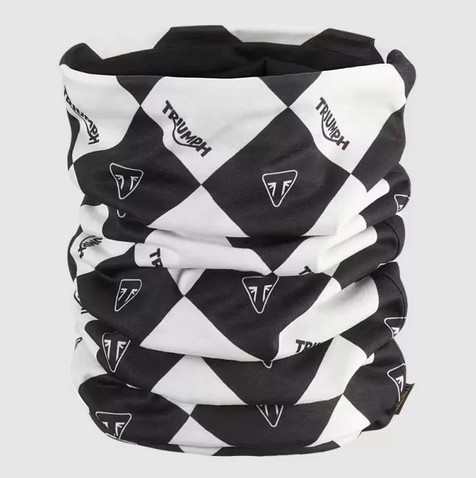 Triumph Harlequinn Neck Tube - Black/Bone MTUS24200