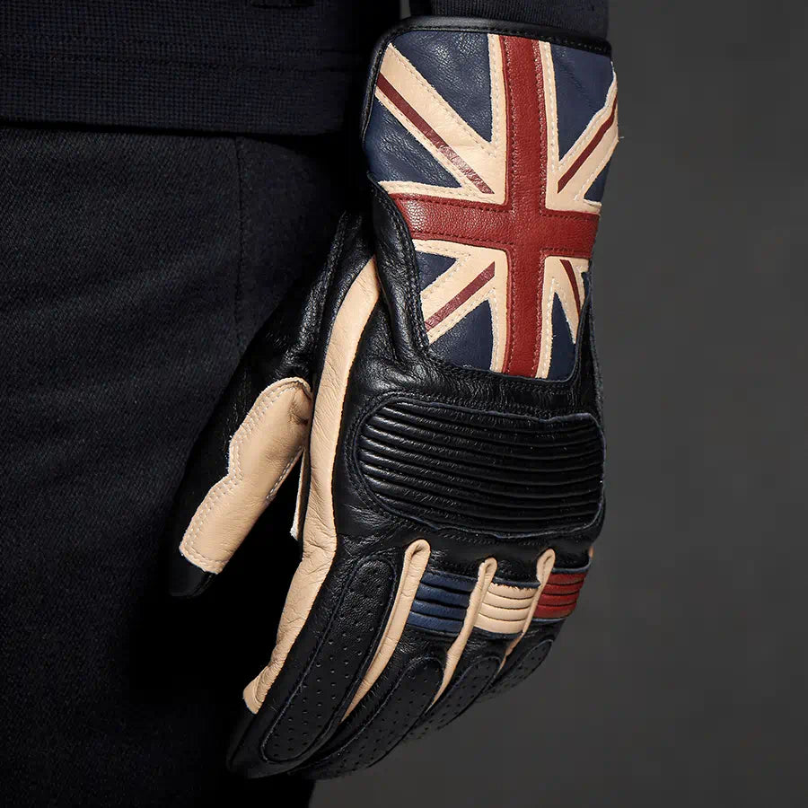 TRIUMPH FLAG LEATHER MOTORCYCLE GLOVES