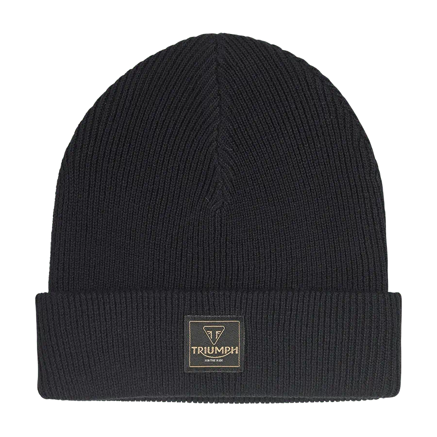 TRIUMPH POLAR KNITTED BEANIE IN BLACK