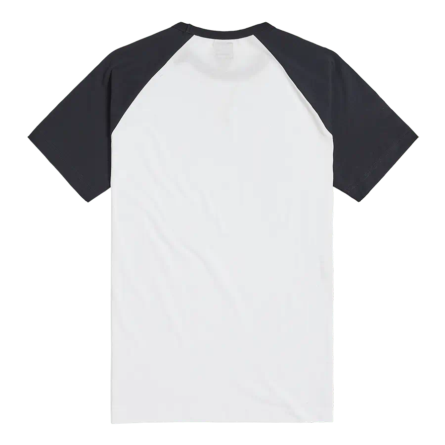TRIUMPH SALTERN CONTRAST SLEEVE TEE IN WHITE AND BLACK