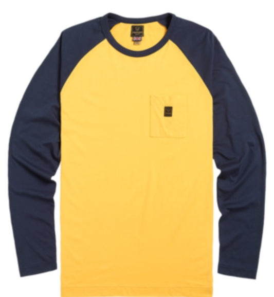 Triumph Blackwell Gold & Navy Long Sleeve Tee - MTLS2337