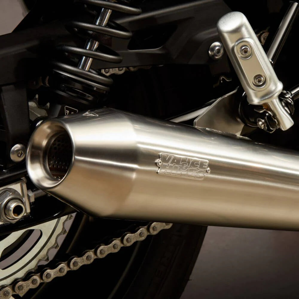 Brushed Stainless Steel VANCE & HINES Exhaust for Street Twin