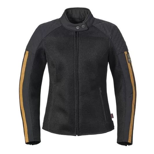 Triumph Ladies Braddan Retro Mesh Jacket Black Gold - MTES25304