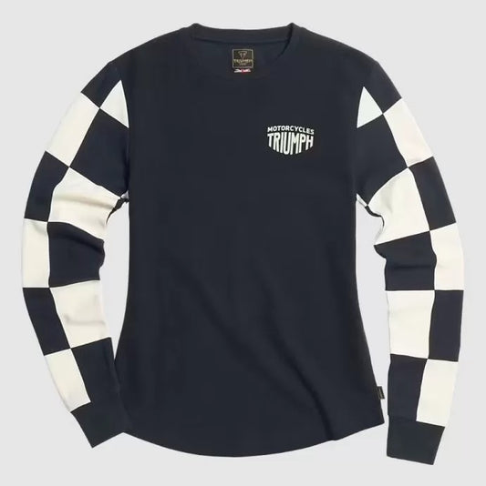 Triumph Nikki Long Sleeved Womens Tee Black And Bone MTLS24129