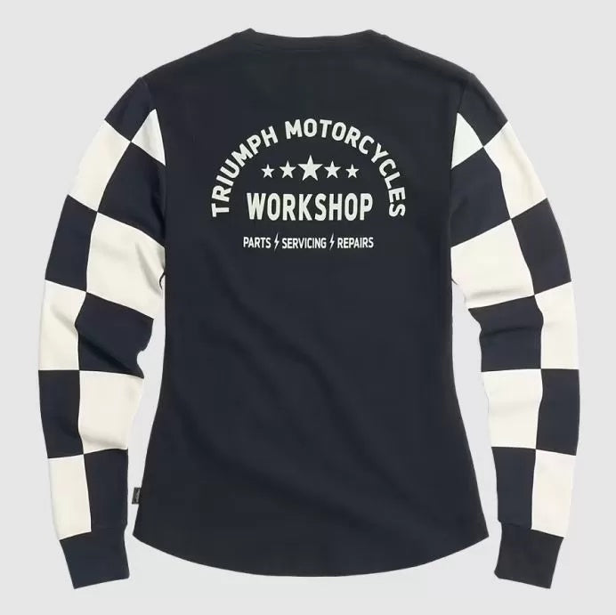 Triumph Nikki Long Sleeved Womens Tee Black And Bone MTLS24129