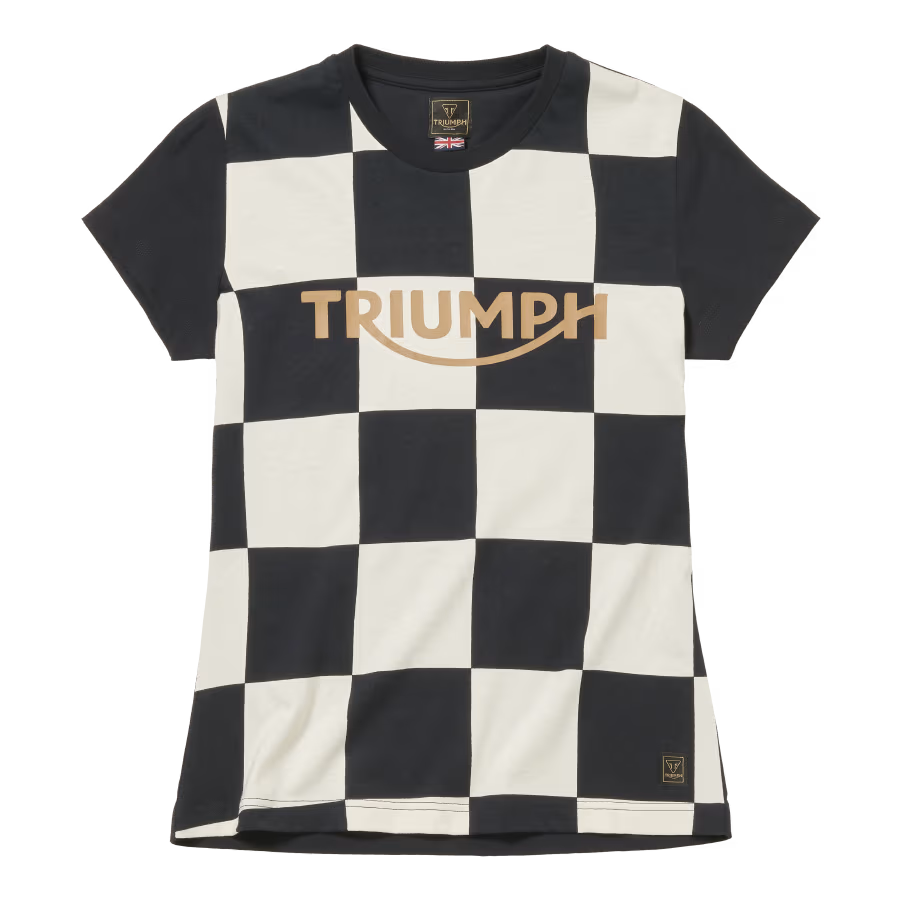 Triumph Katrina Checkerboard Ladies Tee Black/Bone MTSS
