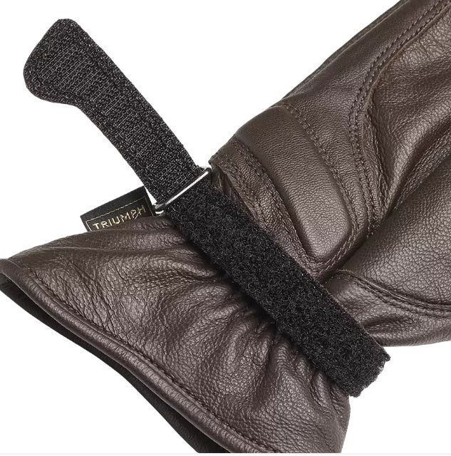 Triumph Vance Brown Leather Gloves - Medium