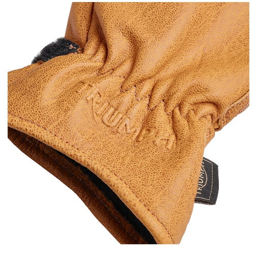 Triumph Vance Gold Leather Cruiser Gloves