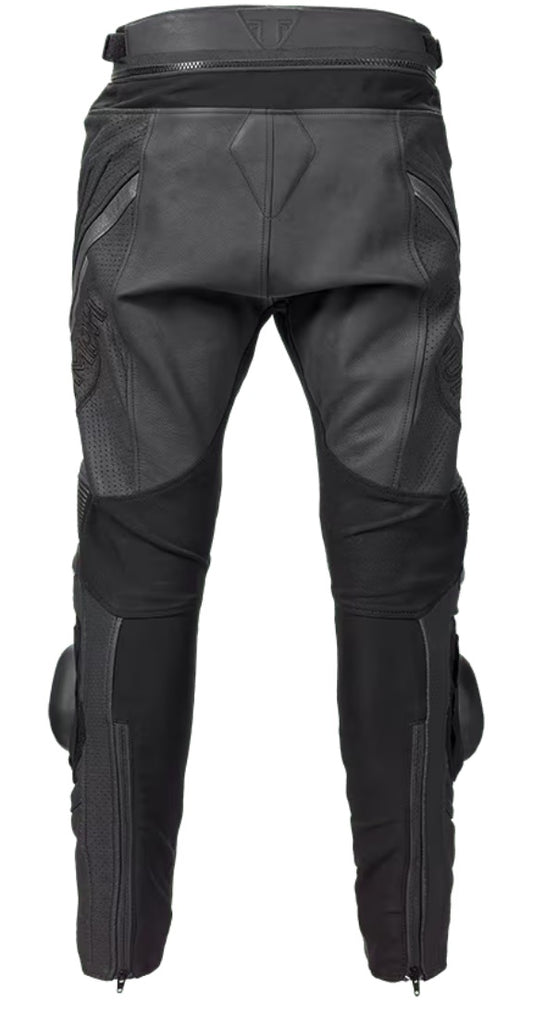 Triple Perforated Leather Unisex Riding Pants - 40