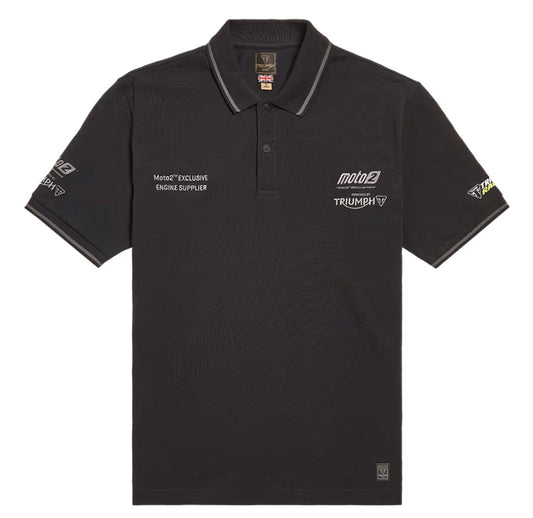 TRIUMPH MOTO2 2022 BLACK POLO MPOS22900