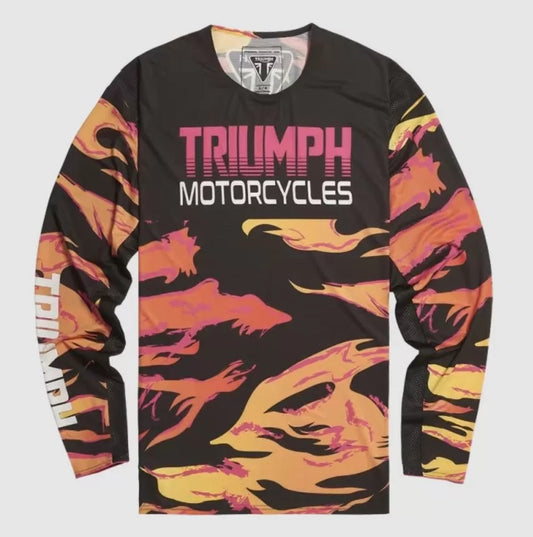 Triumph Tiger Stripe Jersey In Pink, Orange And Black MTLS24103