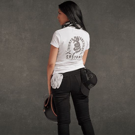 Triumph Snake Pitt Ladies Tee in White