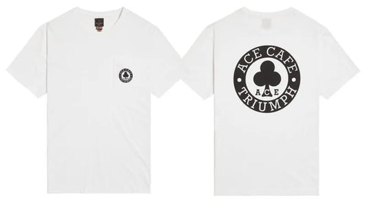 ACE CAFE POCKET TEE WHITE