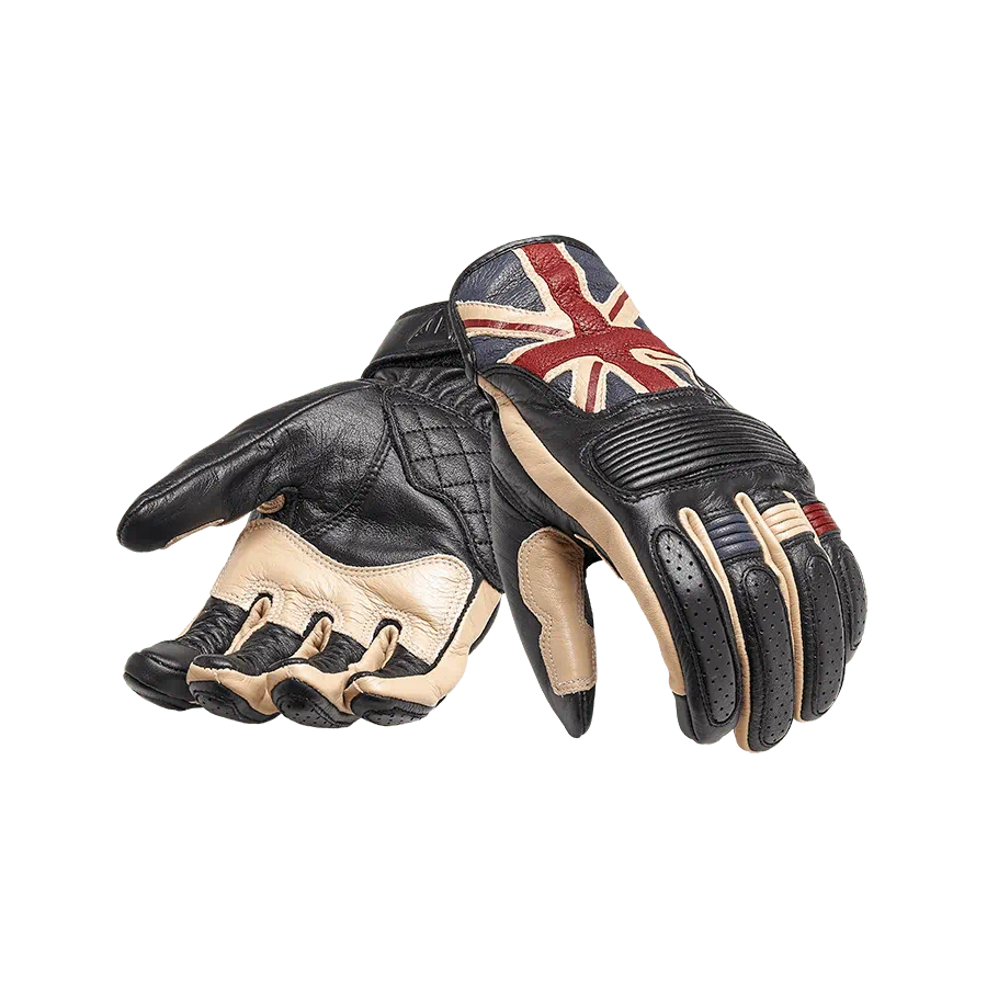 TRIUMPH FLAG LEATHER MOTORCYCLE GLOVES